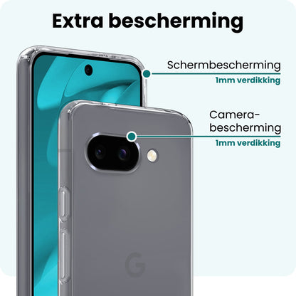 Forterra Google Pixel 9a Hoesje Siliconen Backcover Lichtgewicht - Transparant