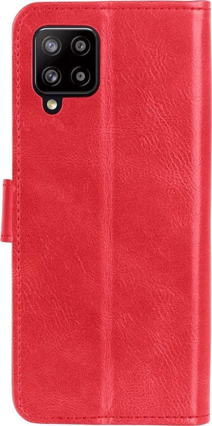 Forterra Samsung A12 Hoesje Bookcase Cover met Kaarthouder - Rood