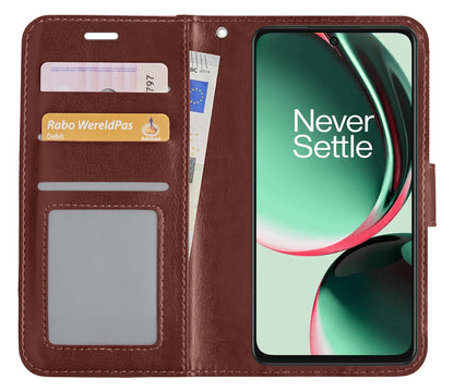 Forterra OnePlus Nord CE 3 Lite Hoesje Bookcase Cover met Kaarthouder - Bruin
