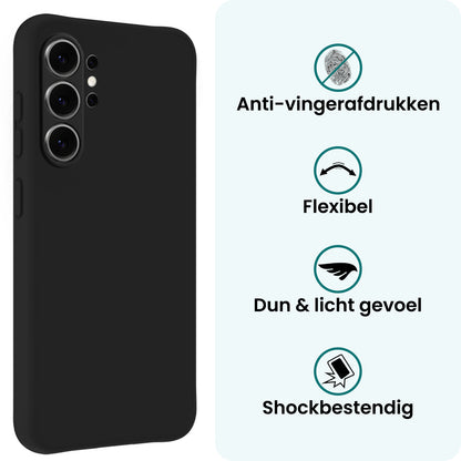 Forterra Samsung S26 Ultra Hoesje Siliconen Backcover Lichtgewicht - Zwart