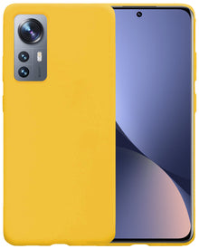 Forterra Xiaomi 12X Hoesje Siliconen Backcover Lichtgewicht - Geel
