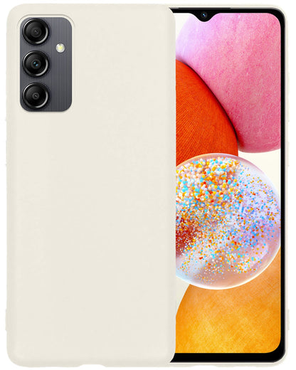 Forterra Samsung A14 Hoesje Siliconen Backcover Lichtgewicht - Wit