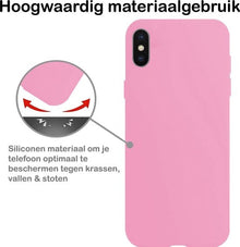 Forterra iPhone Xs Max Hoesje Siliconen Backcover Lichtgewicht - Lichtroze