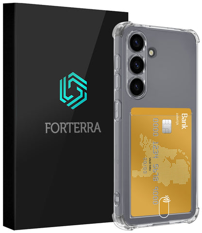 Forterra Samsung S26 Hoesje Kaarthouder Backcover Shockproof - Transparant