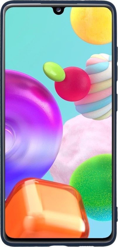 Forterra Samsung A41 Hoesje Siliconen Backcover Lichtgewicht - Donkerblauw