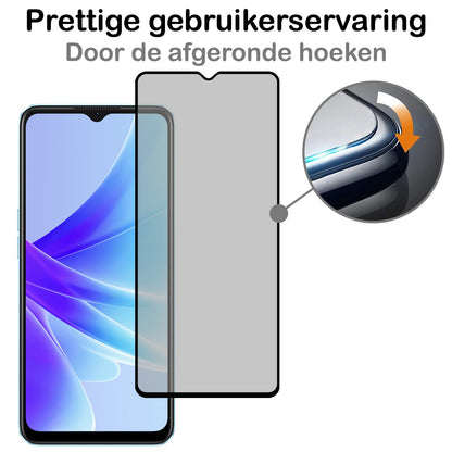 Forterra OPPO A17 Screenprotector Gehard Glas - Privacy