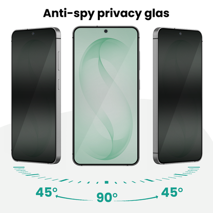 Forterra Privacy Screenprotector Geschikt voor Samsung Galaxy S26 Plus - Met Installatie Kit - Privacy - Beschermglas - Flexibel Glas - Tempered Glass - Screen Protector