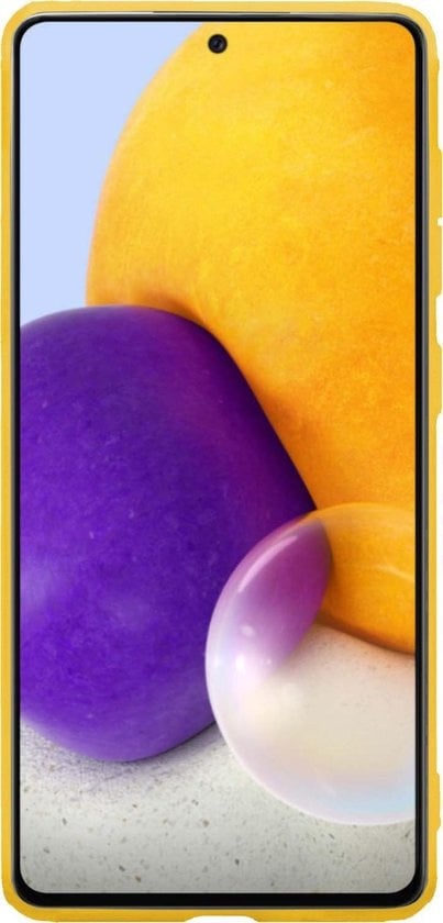 Forterra Samsung A72 Hoesje Siliconen Backcover Lichtgewicht - Geel