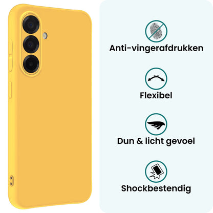 Forterra Samsung A36 Hoesje Siliconen Backcover Lichtgewicht - Geel