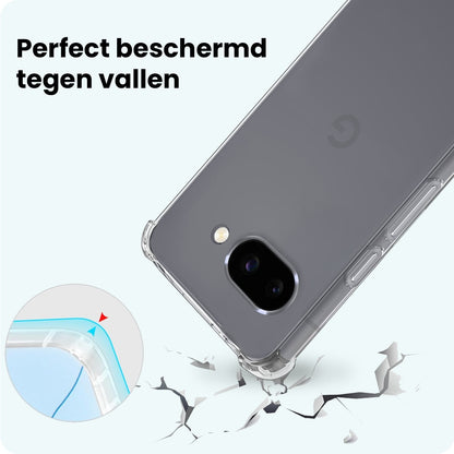 Forterra Google Pixel 9a Hoesje Shockproof Backcover Siliconen - Transparant