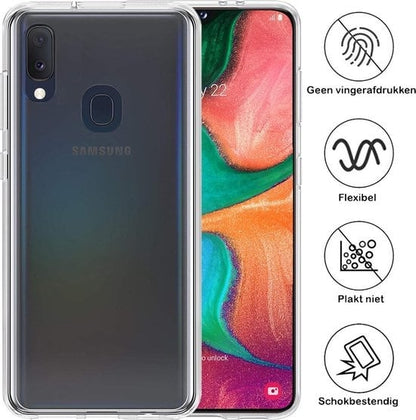 Forterra Samsung A20e Hoesje Siliconen Backcover Lichtgewicht - Transparant