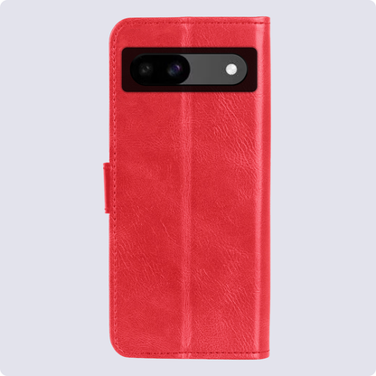 Forterra Google Pixel 8a Hoesje Bookcase Cover met Kaarthouder - Rood