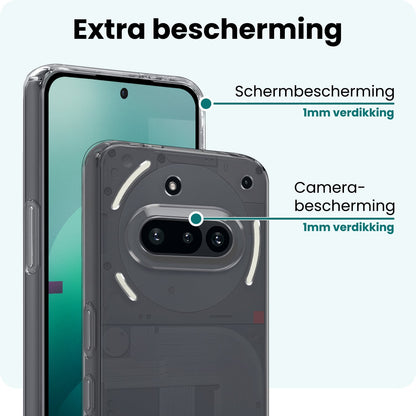 Forterra Nothing Phone 3a Hoesje Siliconen Backcover Lichtgewicht - Transparant