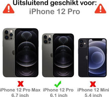 Forterra iPhone 12 Pro Hoesje Marmer Hard Case Cover - Zwart
