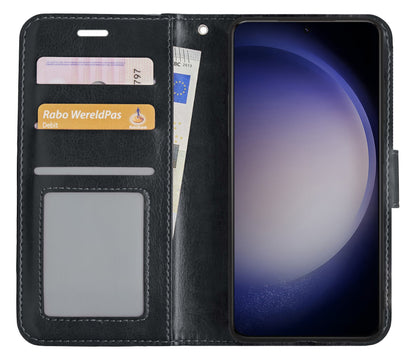 Forterra Samsung S23 Hoesje Bookcase Cover met Kaarthouder - Zwart