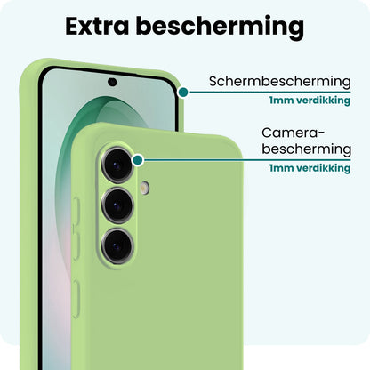 Forterra Samsung S26 Plus Hoesje Siliconen Backcover Lichtgewicht - Groen