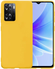 Forterra OPPO A57s Hoesje Siliconen Backcover Lichtgewicht - Geel