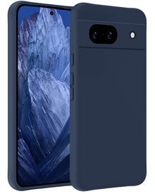 Forterra Google Pixel 8a Hoesje Siliconen Backcover Lichtgewicht - Donkerblauw