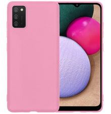 Forterra Samsung A03s Hoesje Siliconen Backcover Lichtgewicht - Lichtroze