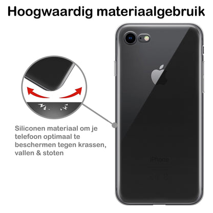 Forterra iPhone SE 2022 Hoesje Siliconen Backcover Lichtgewicht - Transparant