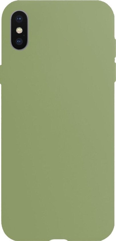 Forterra iPhone Xs Hoesje Siliconen Backcover Lichtgewicht - Groen