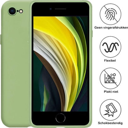 Forterra iPhone SE 2020 Hoesje Siliconen Backcover Lichtgewicht - Groen