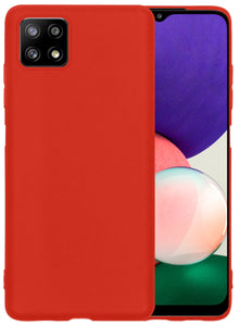 Forterra Samsung A22 4G Hoesje Siliconen Backcover Lichtgewicht - Rood