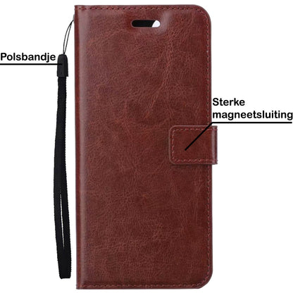 Forterra iPhone 13 Pro Hoesje Bookcase Cover met Kaarthouder - Bruin