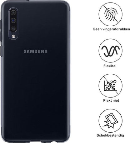 Forterra Samsung Galaxy A50 Hoesje Siliconen Backcover Lichtgewicht - Transparant