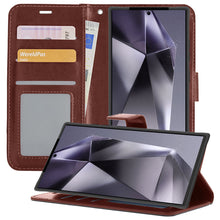 Forterra Samsung S24 Ultra Hoesje Bookcase Cover met Kaarthouder - Bruin