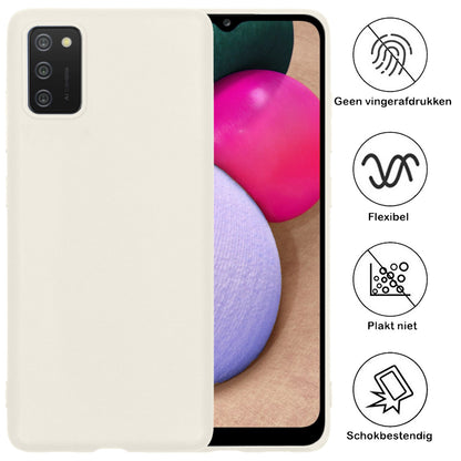 Forterra Samsung A03s Hoesje Siliconen Backcover Lichtgewicht - Wit