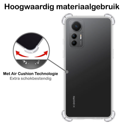 Forterra Xiaomi 12 Lite Hoesje Shockproof Backcover Siliconen - Transparant