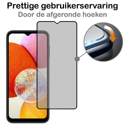 Forterra Samsung A14 Screenprotector Gehard Glas - Privacy