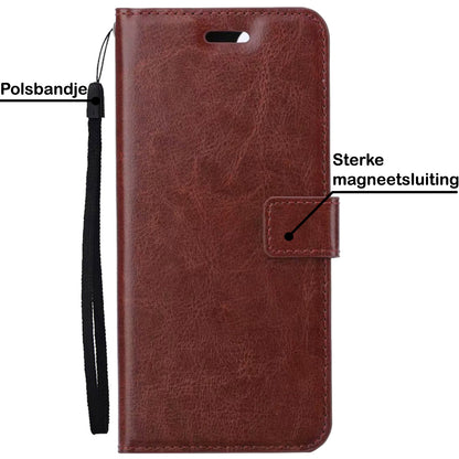 Forterra Xiaomi 12 Hoesje Bookcase Cover met Kaarthouder - Bruin