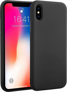 Forterra iPhone Xs Hoesje Siliconen Backcover Lichtgewicht - Zwart