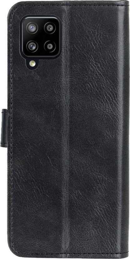 Forterra Samsung A12 Hoesje Bookcase Cover met Kaarthouder - Zwart