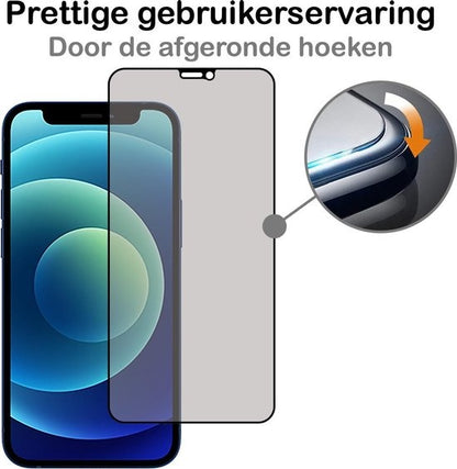 Forterra iPhone 12 Pro Screenprotector Gehard Glas - Privacy