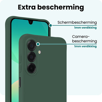 Forterra Samsung A26 Hoesje Siliconen Backcover Lichtgewicht - Donkergroen