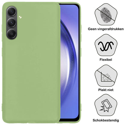 Forterra Samsung A54 Hoesje Siliconen Backcover Lichtgewicht - Groen