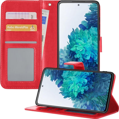 Forterra Samsung S20 FE Hoesje Bookcase Cover met Kaarthouder - Rood