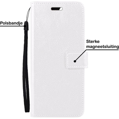 Forterra OnePlus Nord 2T Hoesje Bookcase Cover met Kaarthouder - Wit