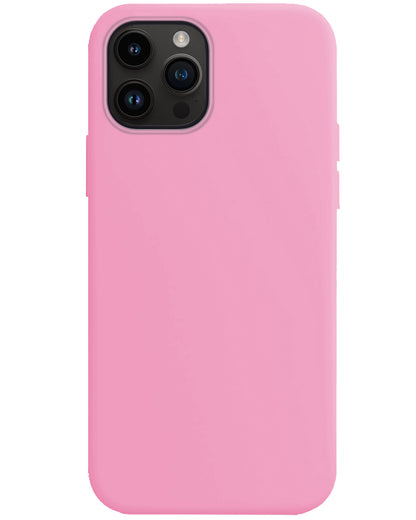 Forterra iPhone 15 Pro Hoesje Siliconen Backcover Lichtgewicht - Lichtroze