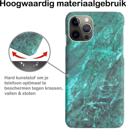 Forterra iPhone 11 Pro Hoesje Marmer Hard Case Cover - Groen