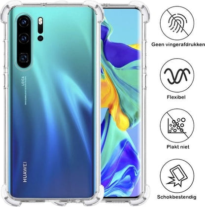 Forterra Huawei P30 Pro Hoesje Shockproof Backcover Siliconen - Transparant