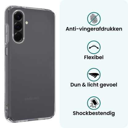 Forterra Samsung A26 Hoesje Siliconen Backcover Lichtgewicht - Transparant