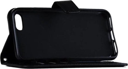 Forterra iPhone 7/8/SE 2020 Hoesje Bookcase Cover met Kaarthouder - Zwart
