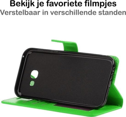 Forterra Samsung Galaxy A5 2017 Hoesje Bookcase Cover met Kaarthouder - Groen