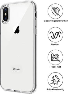 Forterra iPhone Xs Max Hoesje Siliconen Backcover Lichtgewicht - Transparant