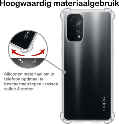 Forterra OPPO A74 5G Hoesje Shockproof Backcover Siliconen - Transparant