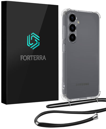 Forterra Samsung S26 Plus Hoesje met Koord Backcover Shockproof - Transparant